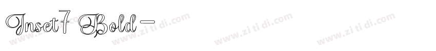 Inset7 Bold字体转换